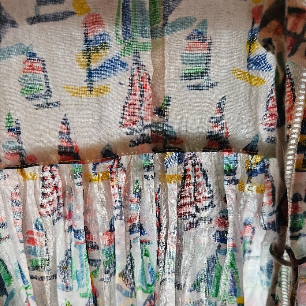 Regatta nautical sailboat tunic Roberta Roller Rabbit sz M